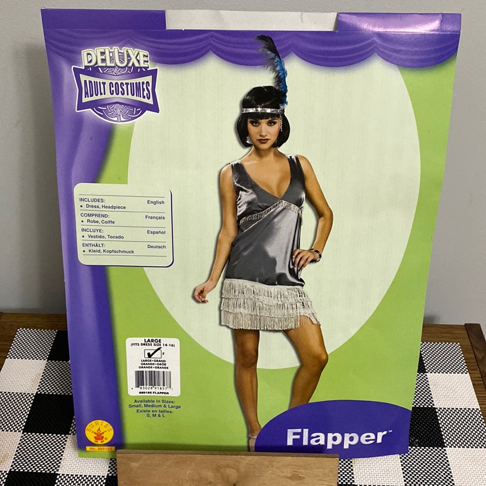 Rubies Flapper Adult halloween costume size L 14/16